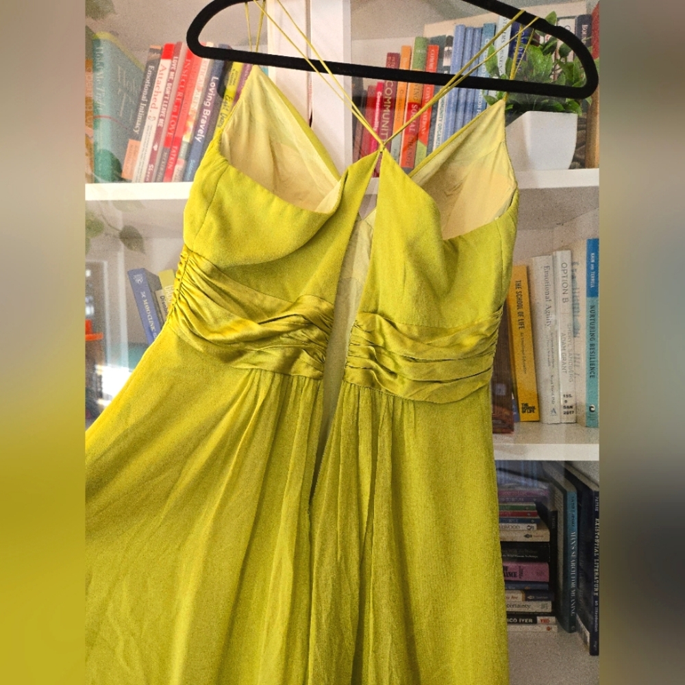 100% Silk Knee Length Cocktail Dress with Fitted Bodice - Picture 6 of 14